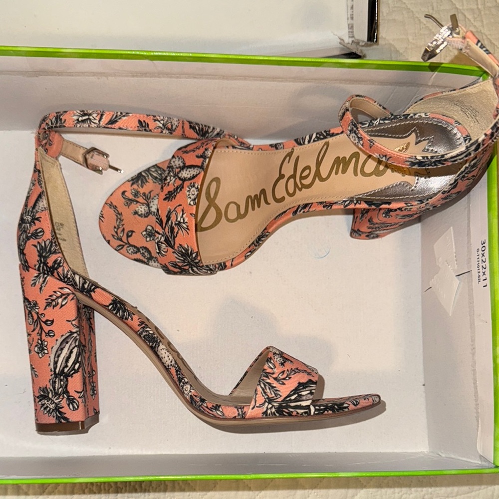 Sam Edelman Pink Heels with Chunky Block Heel